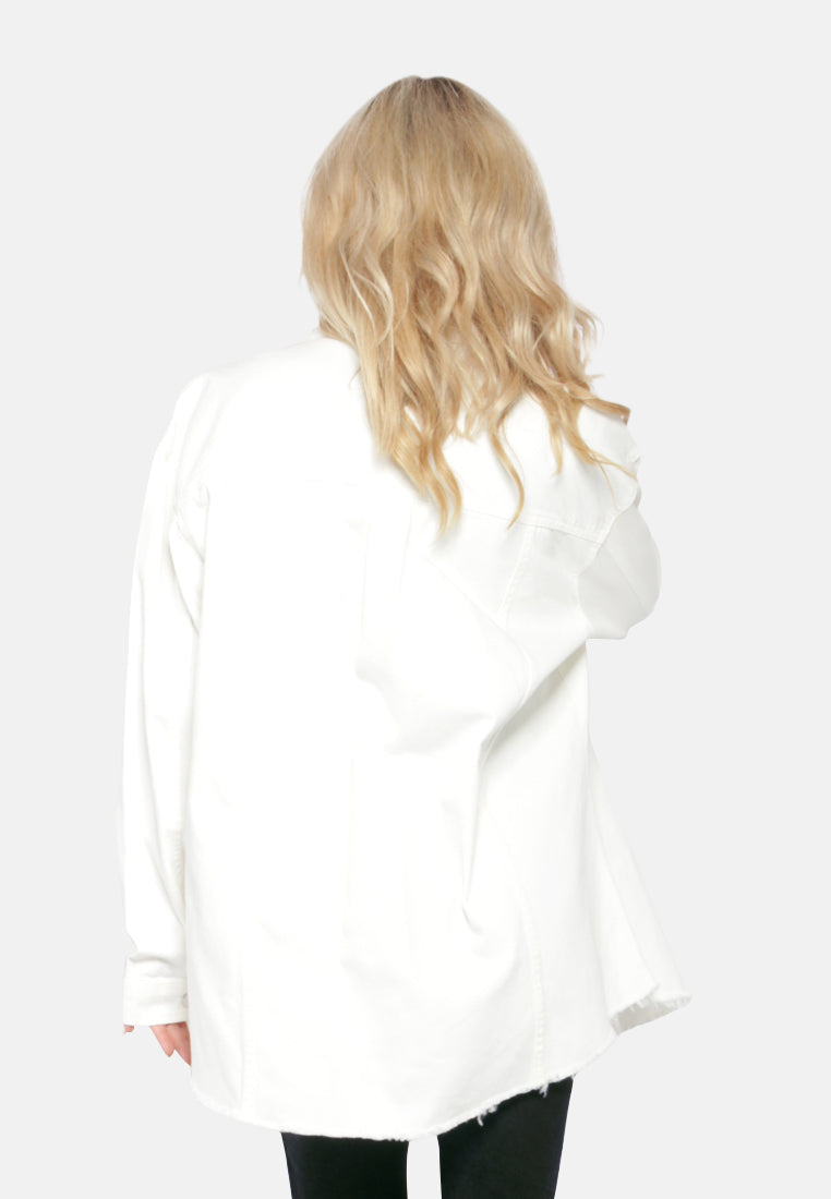 Oversized Long Sleeve Shacket from London Rag International