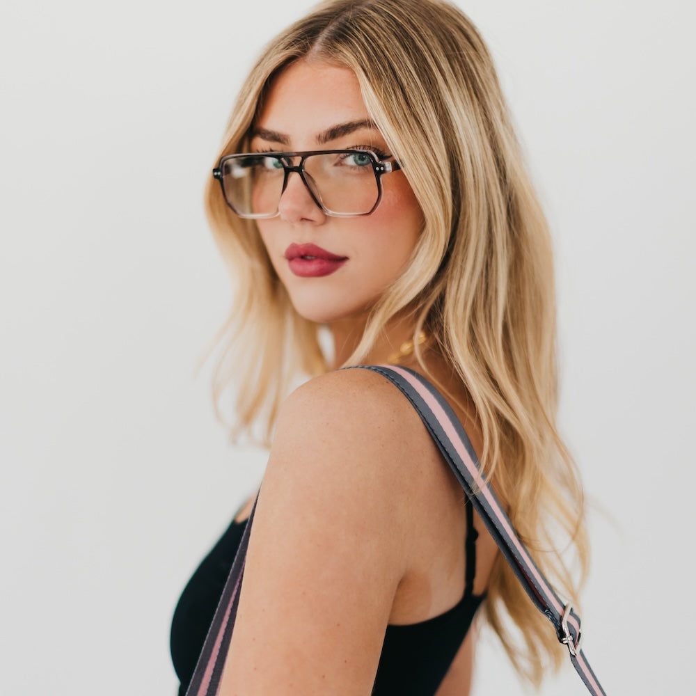 Oversized Square Aviator Blue Light Glasses from Pretty Simple