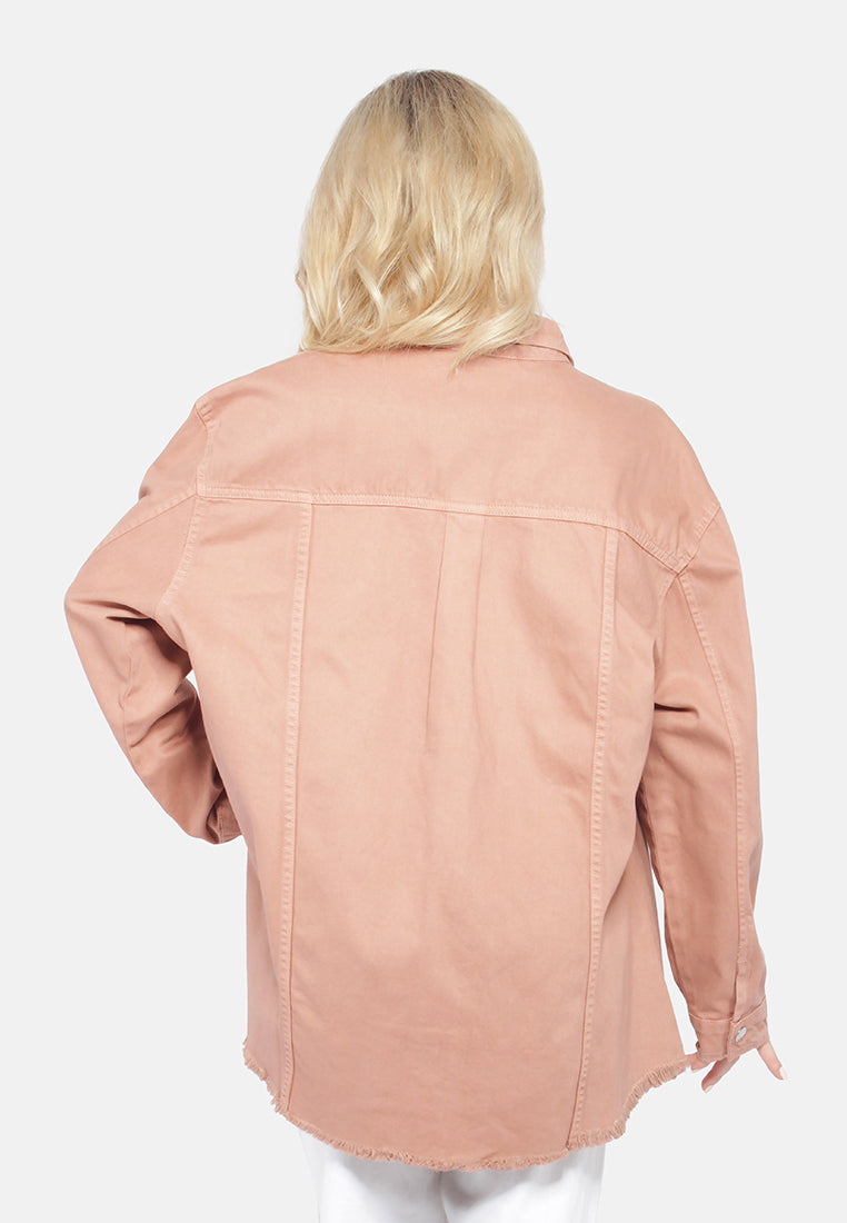 Oversized Long Sleeve Shacket from London Rag International