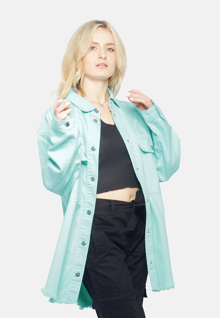 Oversized Long Sleeve Shacket from London Rag International