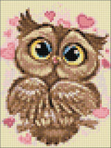 Owl in Love CS296 5.9 x 7.9 inches Diamond Painting Kit from Wizardi