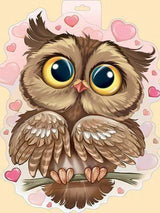 Owl in Love CS296 5.9 x 7.9 inches Diamond Painting Kit from Wizardi