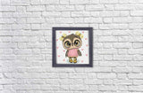 Owl Nika CS2374 7.9 x 7.9 inches Wizardi Diamond Painting Kit from Wizardi