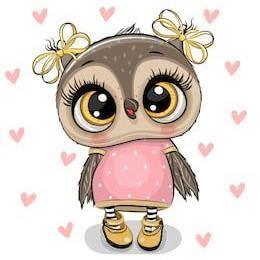 Owl Nika CS2374 7.9 x 7.9 inches Wizardi Diamond Painting Kit from Wizardi