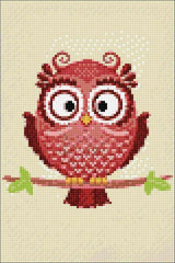 Owl Phil WD250 7.9 x 11.8 inches Wizardi Diamond Painting Kit from Wizardi