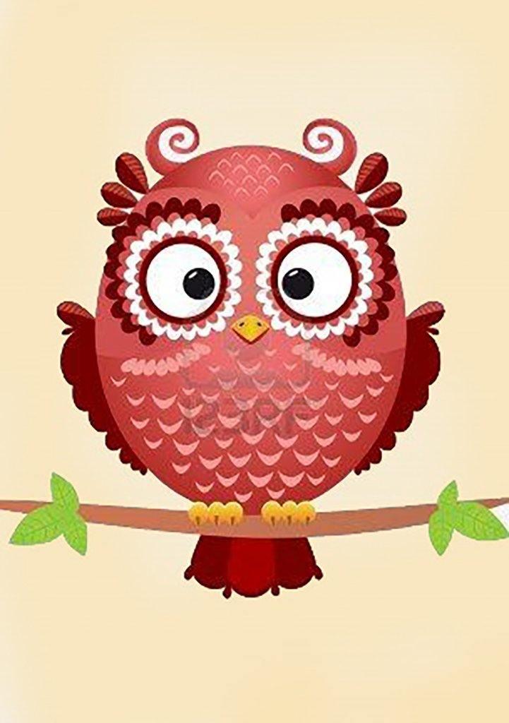 Owl Phil WD250 7.9 x 11.8 inches Wizardi Diamond Painting Kit from Wizardi