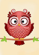 Owl Phil WD250 7.9 x 11.8 inches Wizardi Diamond Painting Kit from Wizardi