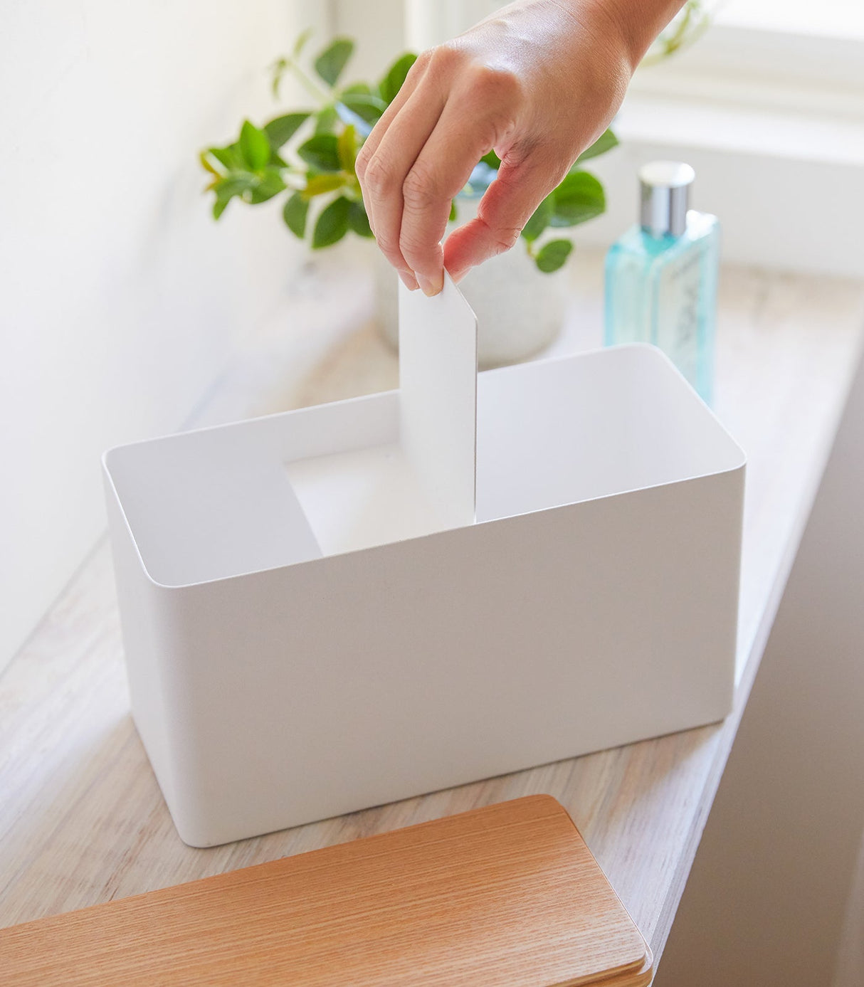 Countertop Organizer - Steel + Wood from Yamazaki Home