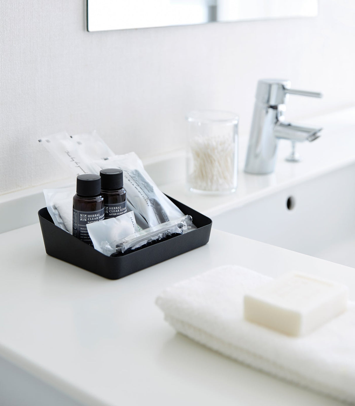 Vanity Tray - Angled - Two Sizes - Steel from Yamazaki Home