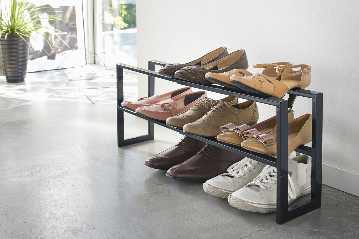 Expandable Shoe Rack - Two Sizes - Steel from Yamazaki Home