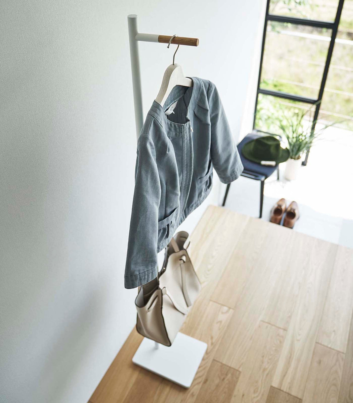 Coat Rack (63.98" H)  - Steel + Wood from Yamazaki Home