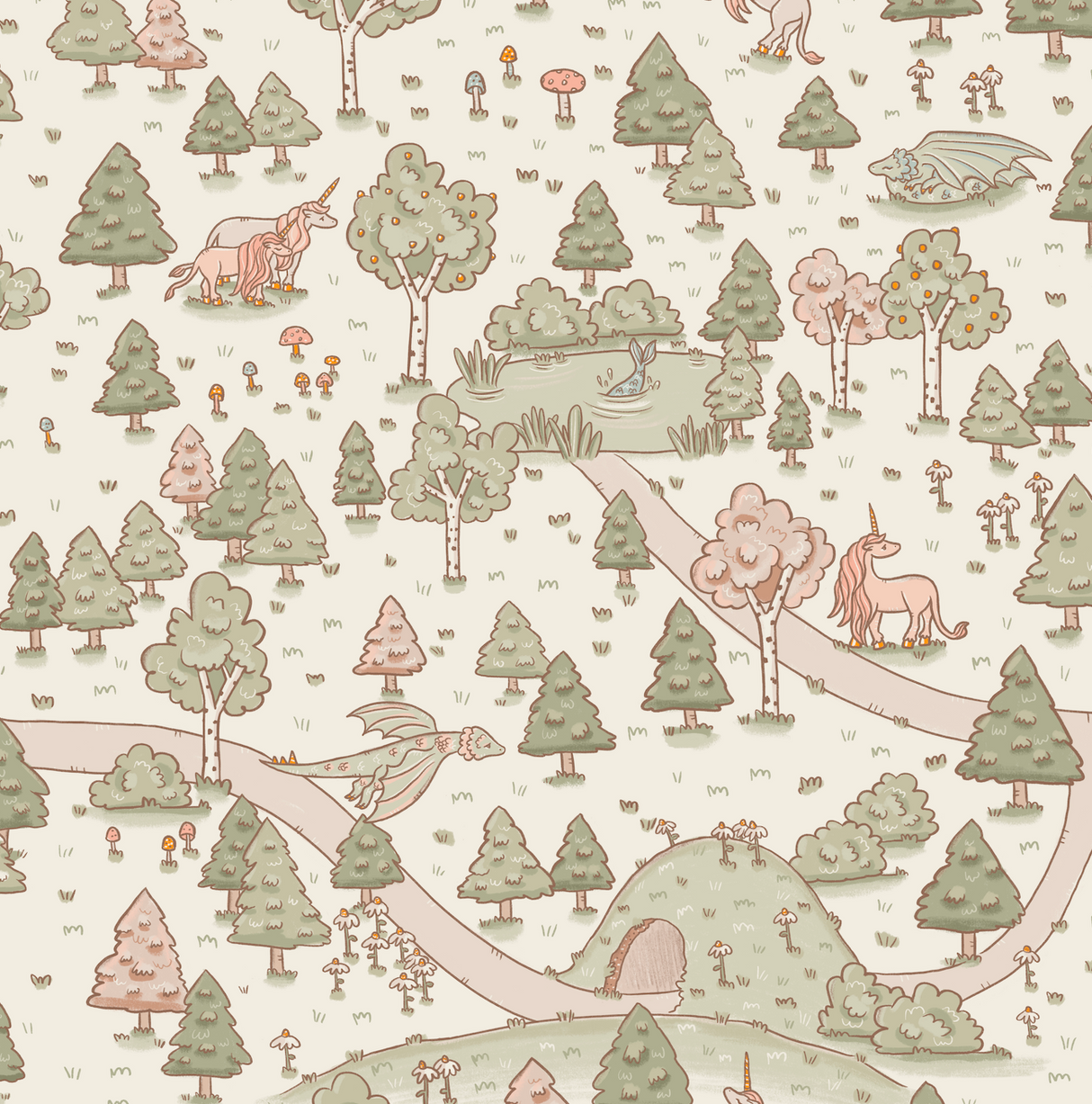 Aubrette Wallpaper by Tylee Hansen from Loomwell Home Goods