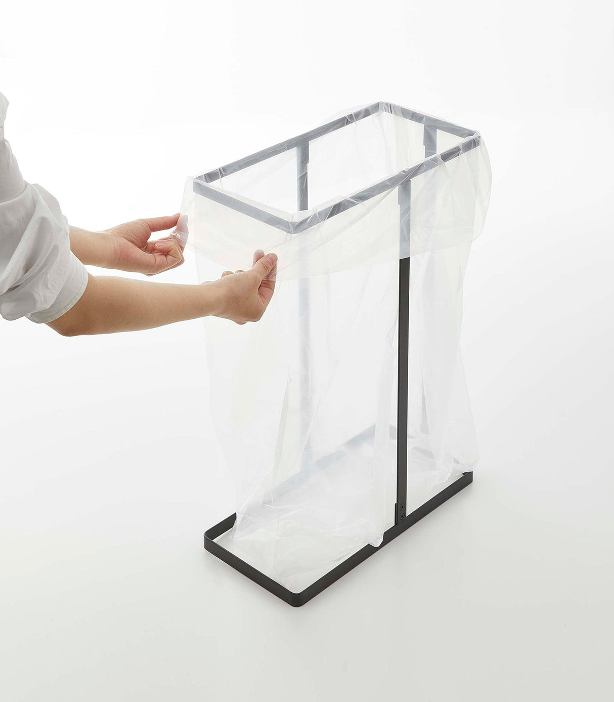 Lidded Garbage Bag Holder - Steel from Yamazaki Home