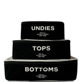 Cotton Packing Cubes, Print, 3-pack Black From Bag-all
