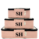Cotton Packing Cubes, Print, 3-pack Pink/Blush From Bag-all