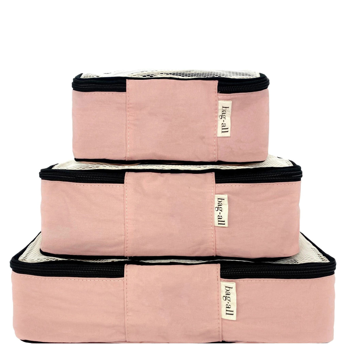 Cotton Packing Cubes, 3-pack Pink/Blush From Bag-all