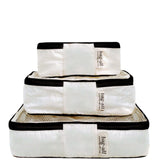 Cotton Packing Cubes, Print, 3-pack Cream From Bag-all
