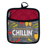 Chillin' Chillies Oven Mitts And Potholder Set From Zapps Clothing