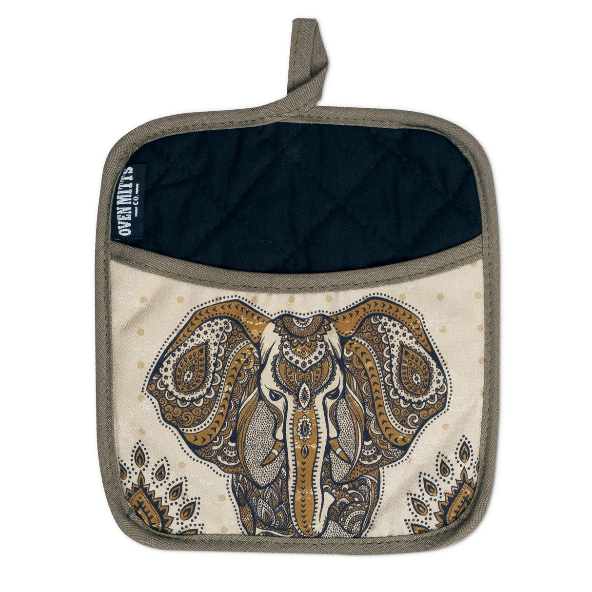 Elephant Boho Oven Mitts And Potholder Set From Zapps Clothing