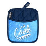 Let's Cook Oven Mitts And Potholder Set From Zapps Clothing