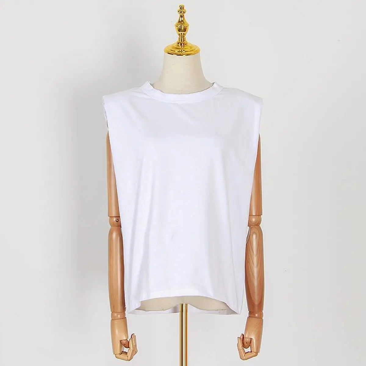 Padded Shoulder Sleeveless Tee From Kawaii Stop