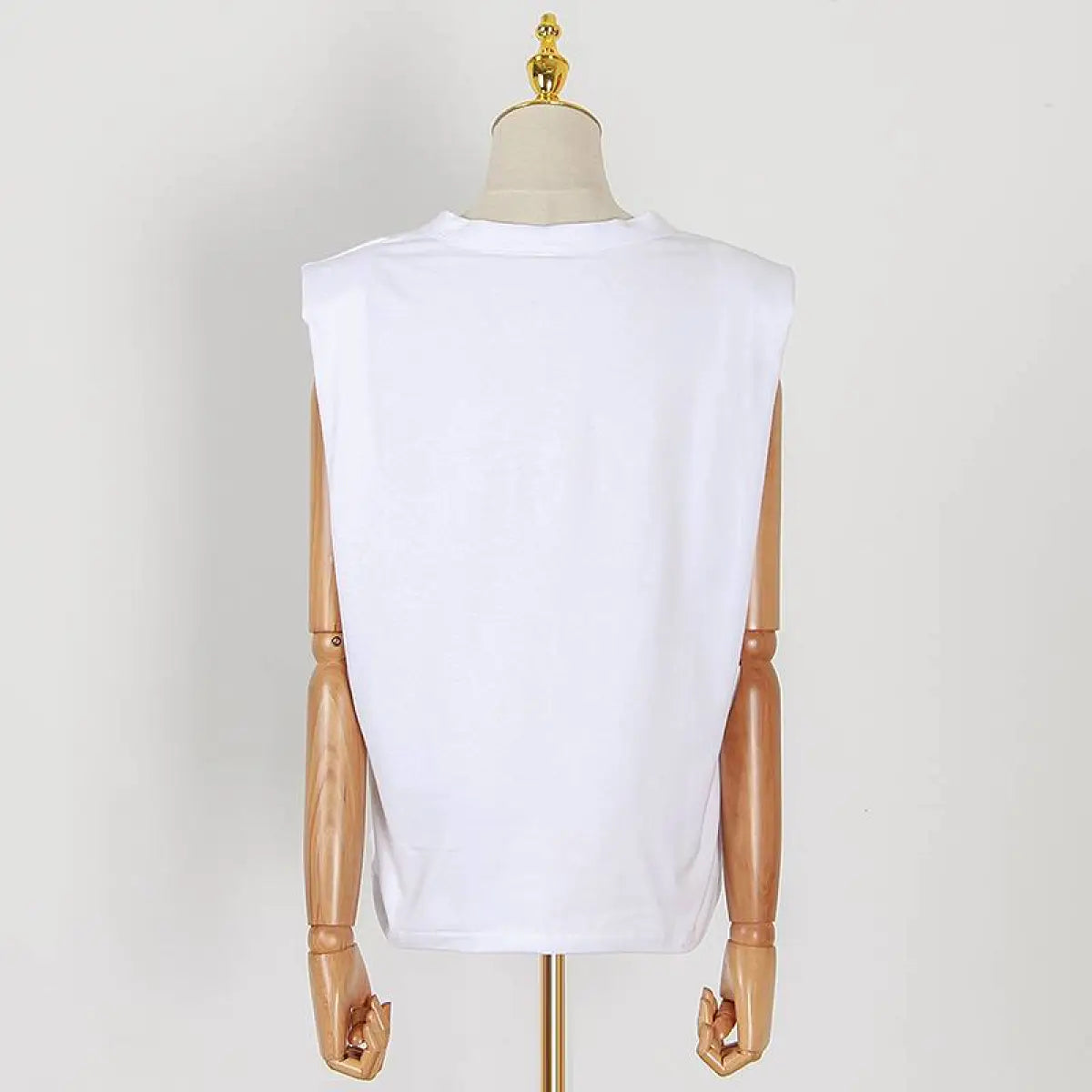 Padded Shoulder Sleeveless Tee From Kawaii Stop