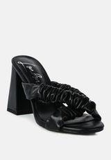 Page 3 Scrunchie Strap Block Sandals from London Rag International