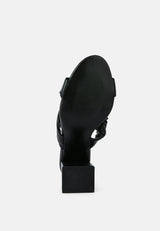 Page 3 Scrunchie Strap Block Sandals from London Rag International
