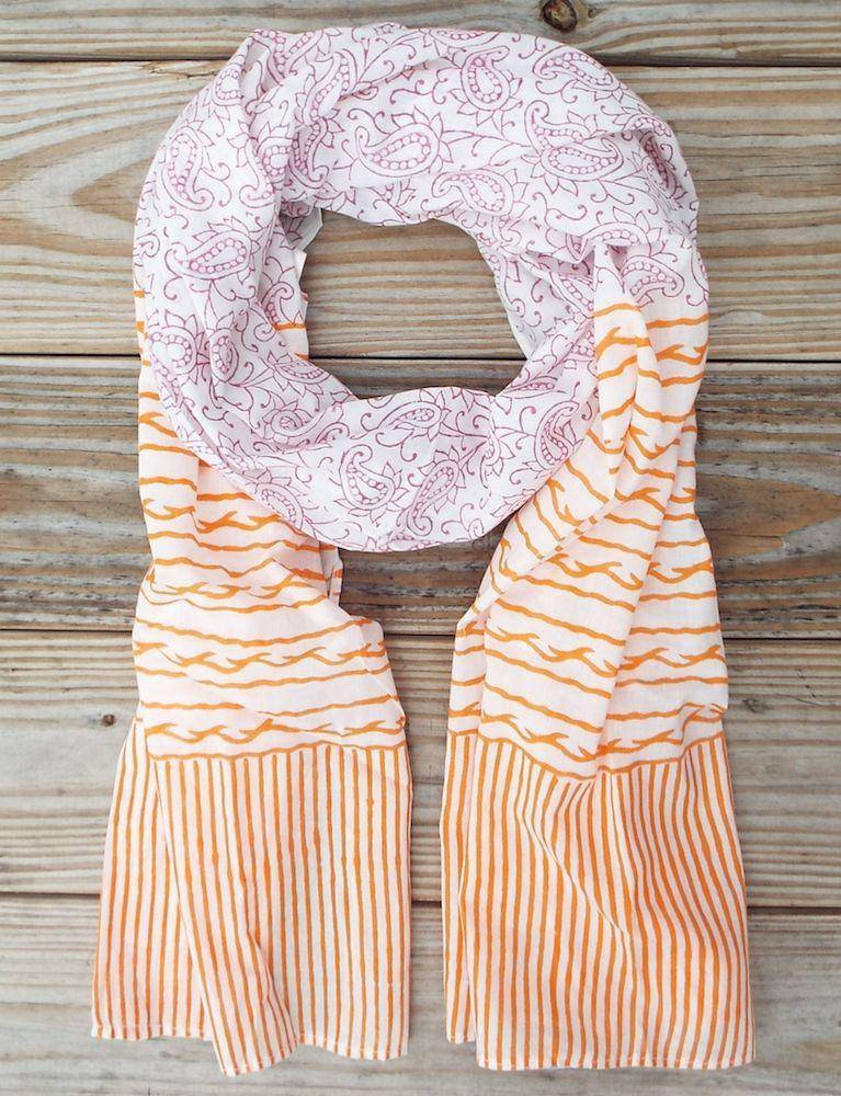 Paisley & Stripe Scarf from Passion Lilie