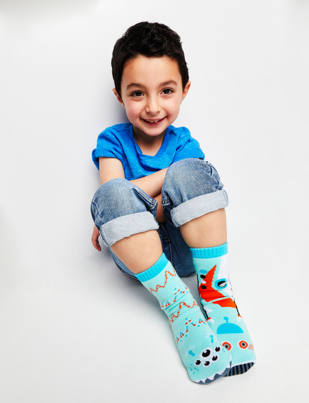 KIDS ROBOT & ALIEN NO SLIP SOCKS from Pals Socks