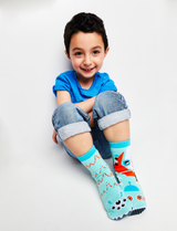 KIDS ROBOT & ALIEN NO SLIP SOCKS from Pals Socks