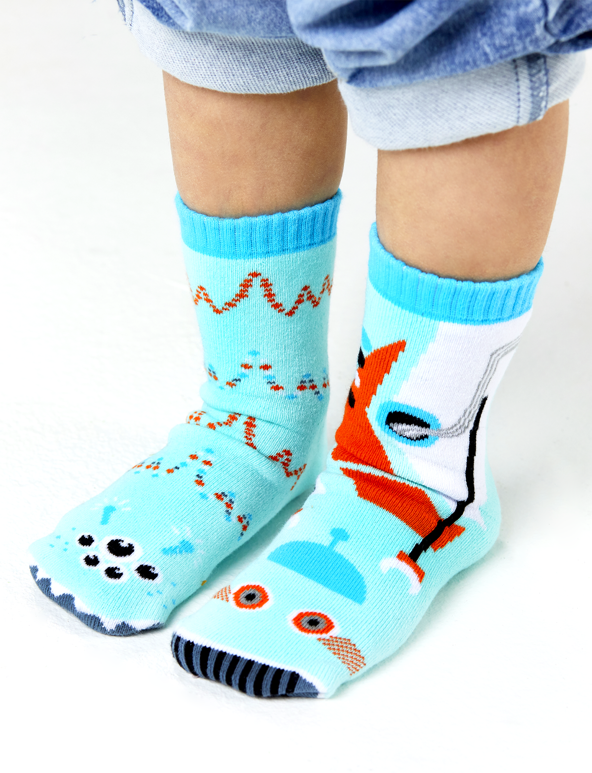 KIDS ROBOT & ALIEN NO SLIP SOCKS from Pals Socks