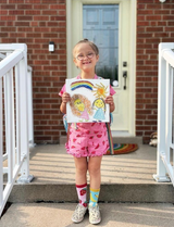 KIDS STRAWBERRY & BANANA NO SLIP SOCKS from Pals Socks