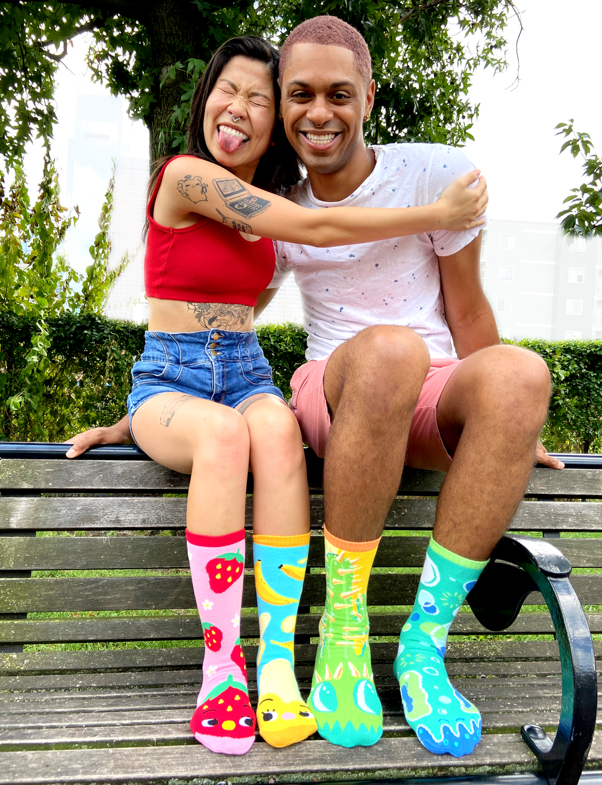 ADULT STRAWBERRY & BANANA SOCKS from Pals Socks