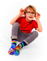 KIDS SILLY & SERIOUS NO SLIP SOCKS from Pals Socks