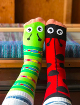 ADULT LADYBUG & CATERPILLAR SOCKS from Pals Socks