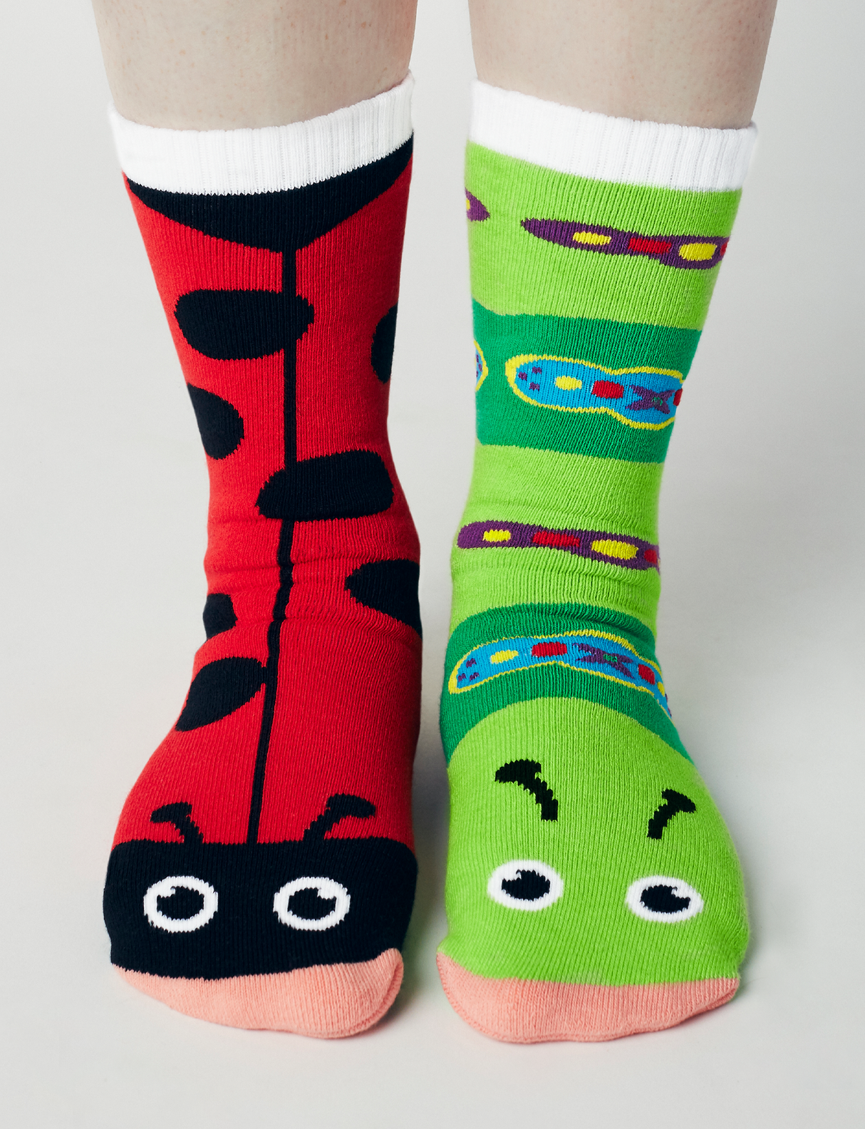 ADULT LADYBUG & CATERPILLAR SOCKS from Pals Socks