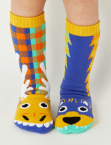 KIDS MOOSE & BEAR NO SLIP SOCKS from Pals Socks