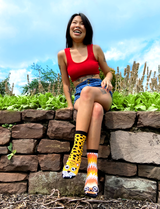 ADULT SLOTH & CHEETAH SOCKS from Pals Socks