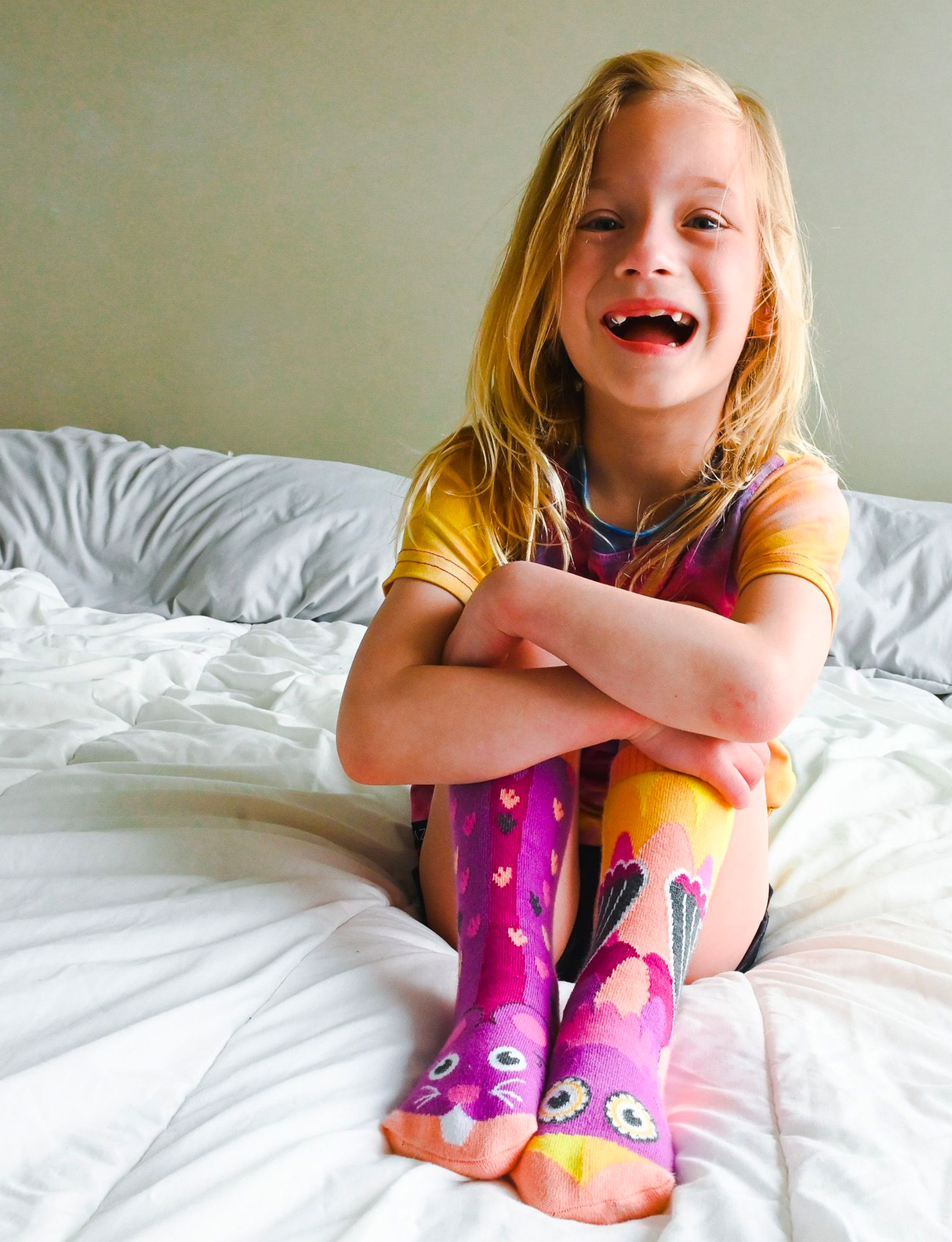 KIDS OWL & MOUSE NO SLIP SOCKS from Pals Socks