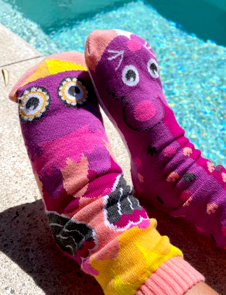 KIDS OWL & MOUSE NO SLIP SOCKS from Pals Socks