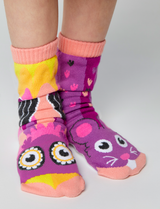 KIDS OWL & MOUSE NO SLIP SOCKS from Pals Socks