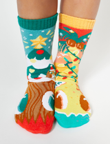 KIDS PINEY & COCO CHRISTMAS TREES NO SLIP SOCKS from Pals Socks
