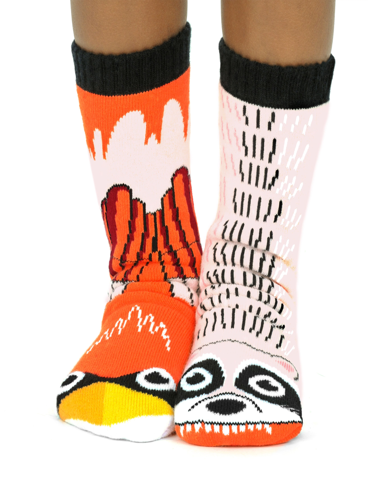 KIDS RACCOON & CARDINAL NO SLIP SOCKS from Pals Socks