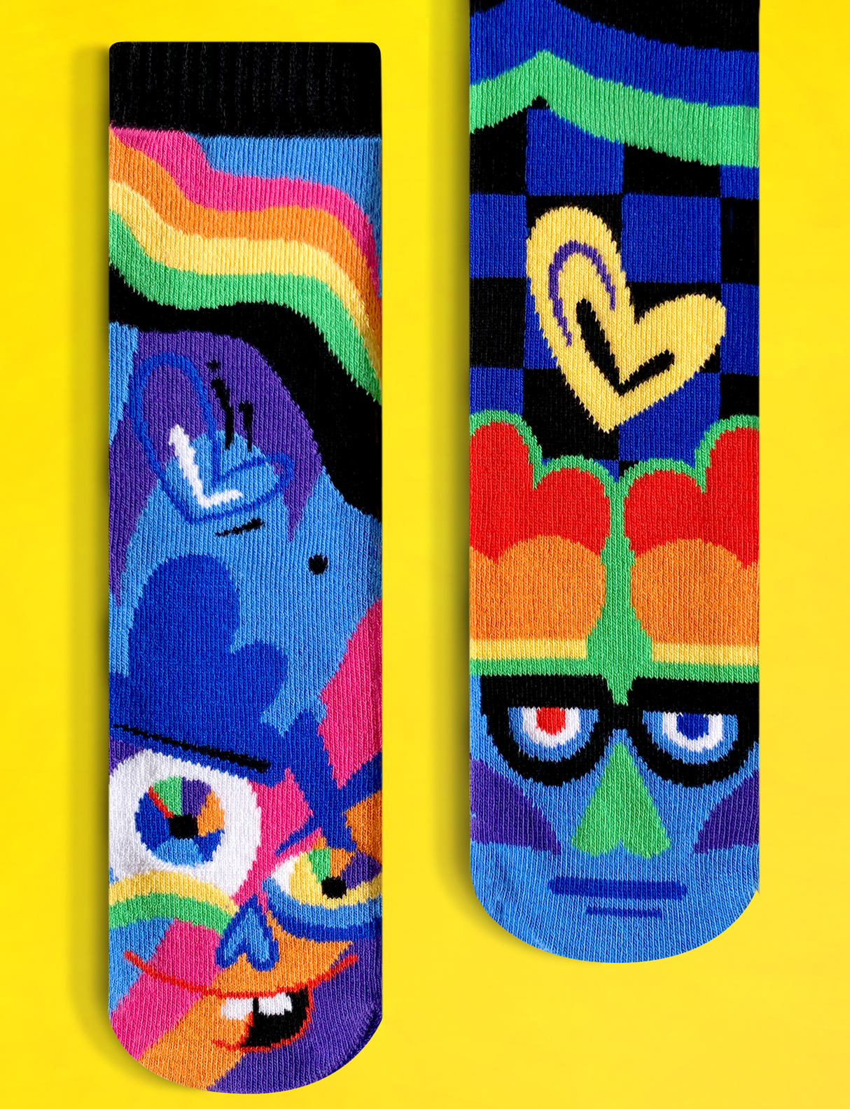 KIDS SILLY & SERIOUS NO SLIP SOCKS from Pals Socks
