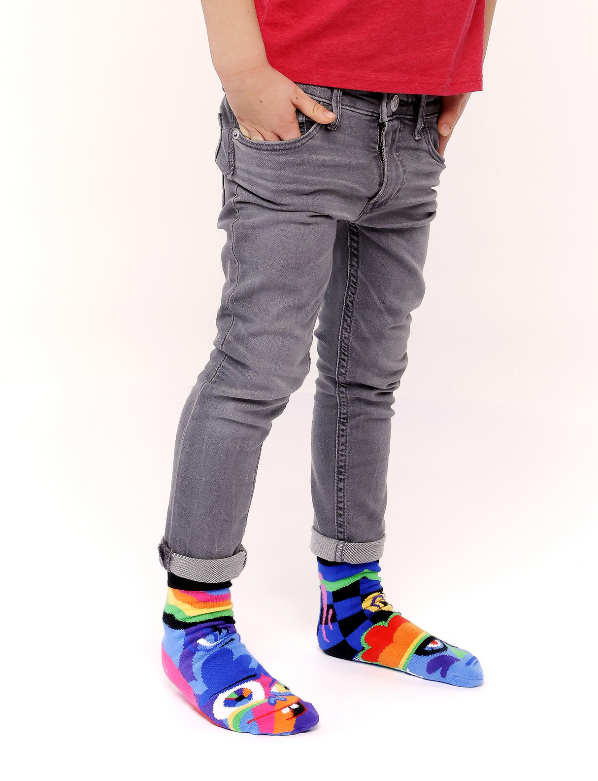 KIDS SILLY & SERIOUS NO SLIP SOCKS from Pals Socks