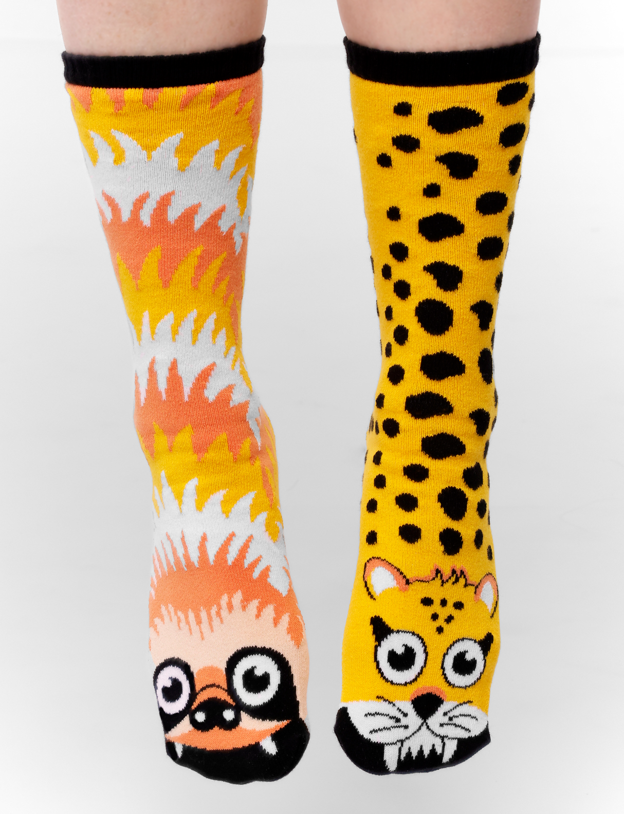 ADULT SLOTH & CHEETAH SOCKS from Pals Socks