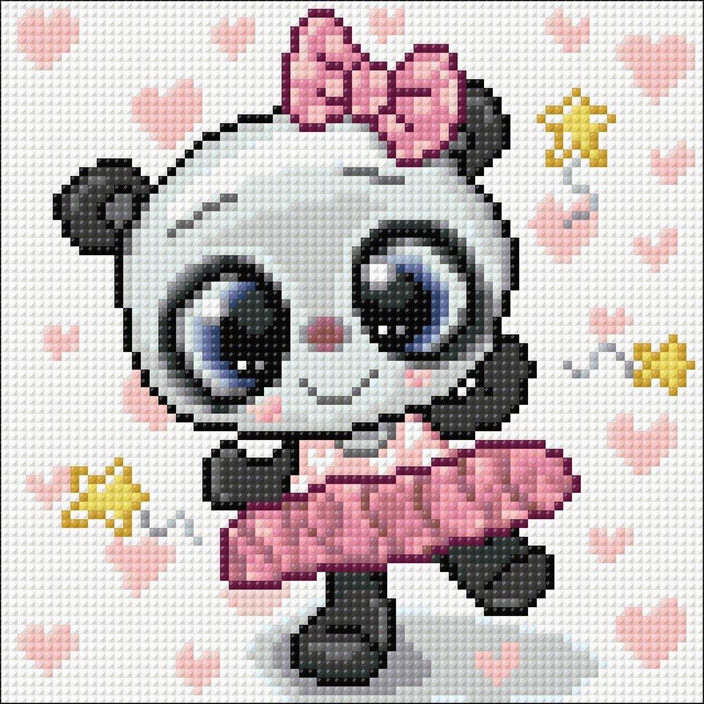 Panda Ballerina CS2479 7.9 x7.9 inches Crafting Spark Diamond Painting Kit from Wizardi