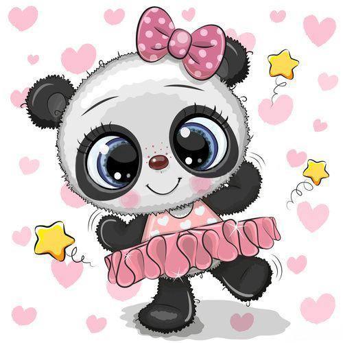 Panda Ballerina CS2479 7.9 x7.9 inches Crafting Spark Diamond Painting Kit from Wizardi
