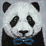 Panda with Bow Tie CS2466 7.9 x 7.9 inches Crafting Spark Diamond Painting Kit from Wizardi